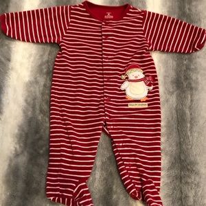 Baby’s first Christmas footie pajamas